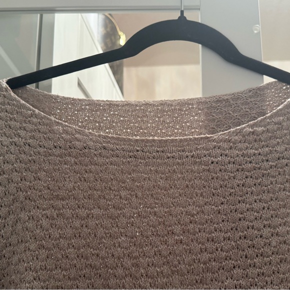 Balloon Sleeve Beige Skater Sweater Dresss - Picture 5 of 7